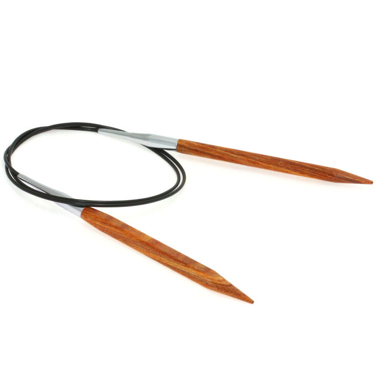 Lana Grossa Ago circolare da maglia design-legno Quattro mis, 8,0/80cm