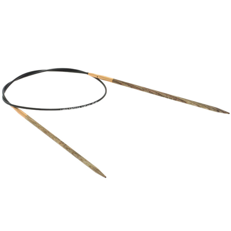 Lana Grossa Ago circolare da maglia design-legno Signal mis, 3,5/60cm
