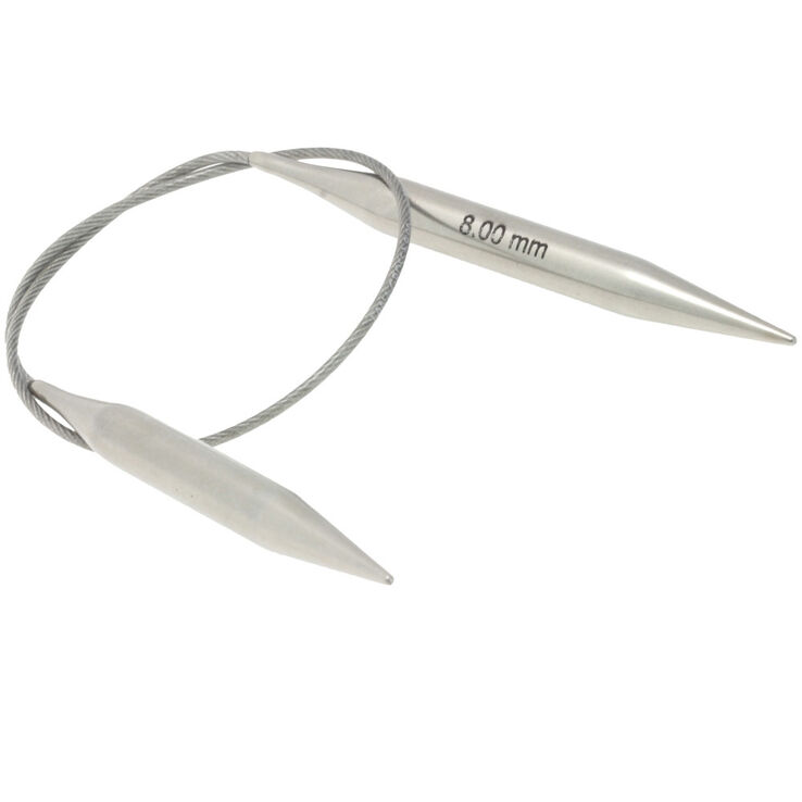 Lana Grossa Ago circolare da maglia acciaio inossidabile mis, 8,0/40cm