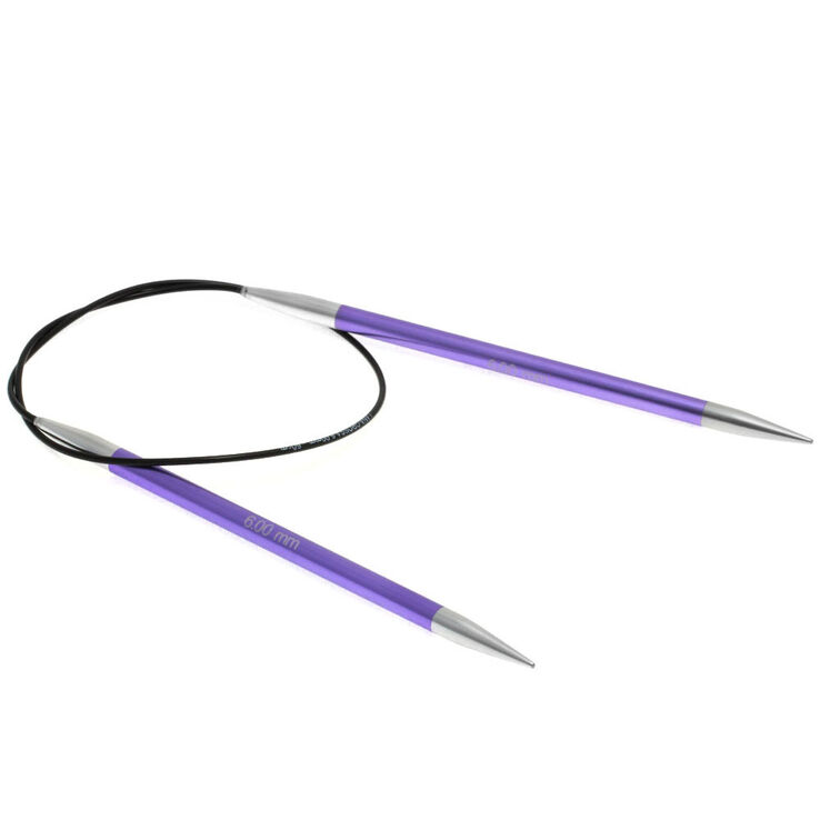 Lana Grossa Ago circolare da maglia alluminio Rainbow mis, 6,0/40cm