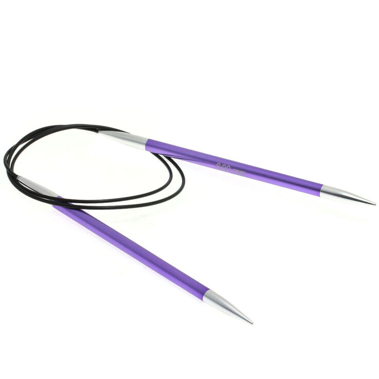 Lana Grossa Ago circolare da maglia alluminio Rainbow mis, 6,0/80cm