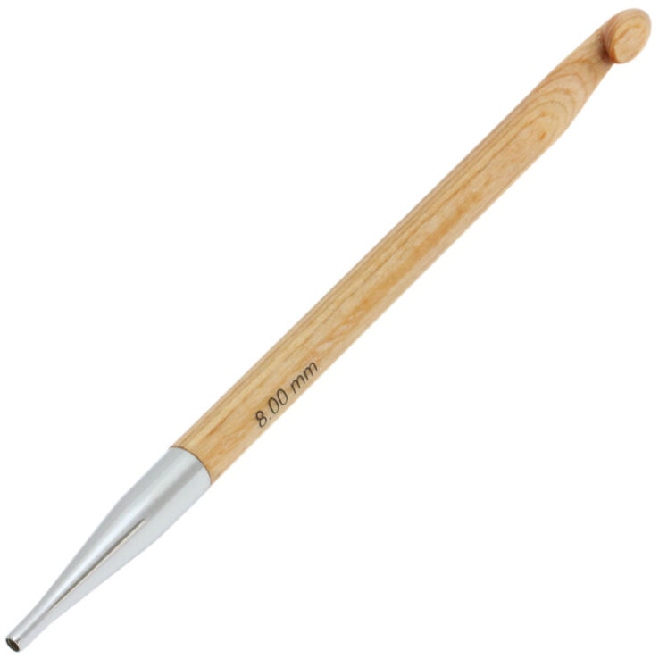 Lana Grossa Ago uncinetto tunisino design-legno mis, 8,0