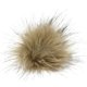 Pompon arte pelliccia Mini | 652-beige/nero