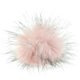 Pompon arte pelliccia Mini | 656-rosa/grigio
