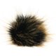 Pompon arte pelliccia Mini | 660-nero/cammello