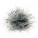Pompon arte pelliccia Mini | 661-grigio/grigio chiaro/nero