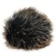 Pompon arte pelliccia Short Cut | 557-nero/marrone