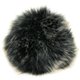 Pompon arte pelliccia Short Cut | 558-nero/grège
