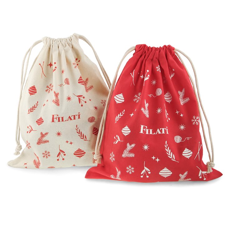 Set di borse in tessuto natalizie | 01-SET