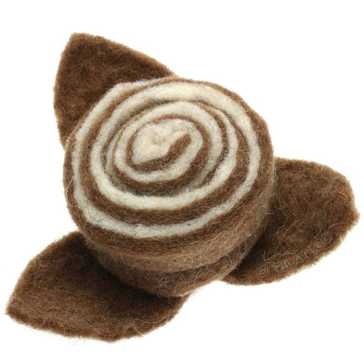 Pezzo decorativo feltro/9cm | 01-marrone