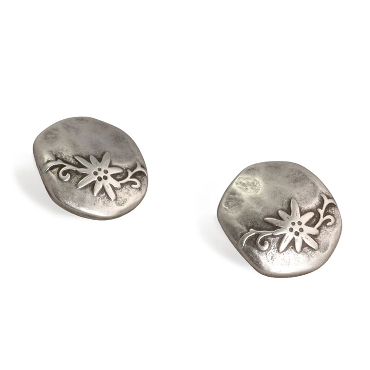 Union Knopf Bottone in metallo con occhiello da 28 mm | 83-argento vecchio