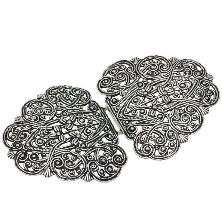 Fibbia in metallo 500775/9cm | 83-argento vecchio