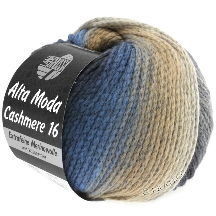 Lana Grossa ALTA MODA CASHMERE 16 Degradé | 101-jeans/grigio chiaro/grigio scuro/beige