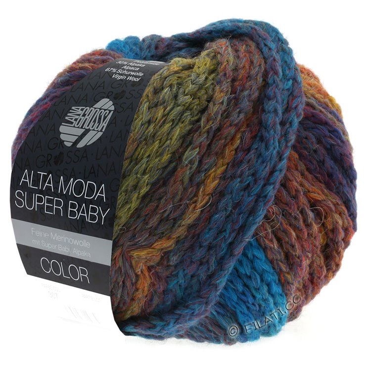 Lana Grossa ALTA MODA SUPER BABY Color | 301-ottanio/oliva/rame/rosso scuro