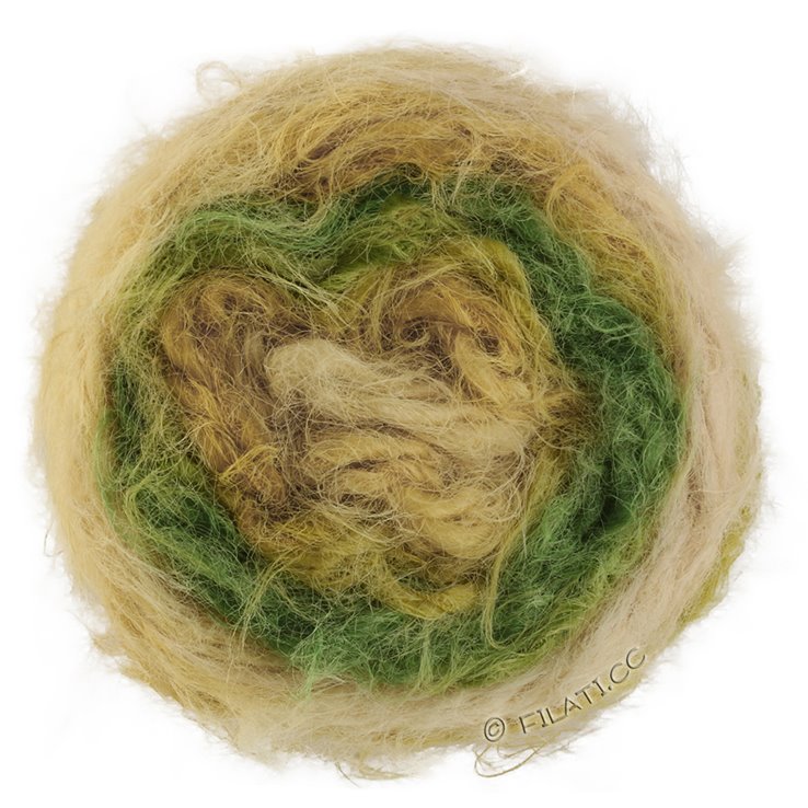 Lana Grossa BASTA MISTA | 102-giallo pastello/senape/verde lime/mela verde