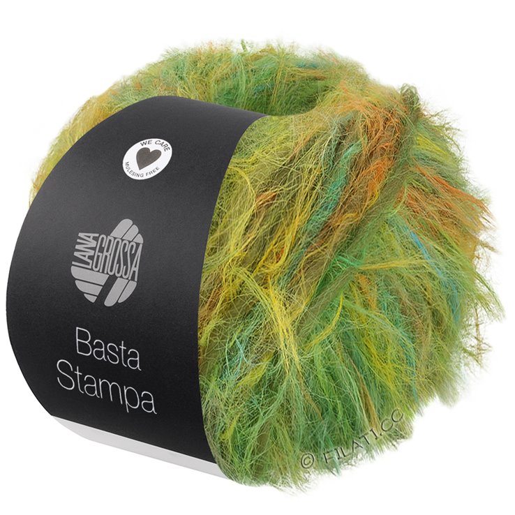 Lana Grossa BASTA STAMPA | 201-giallo/arancio/verde/pistacchio
