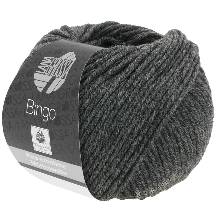 Lana Grossa BINGO Uni/Melange | 004-antracite puntinato