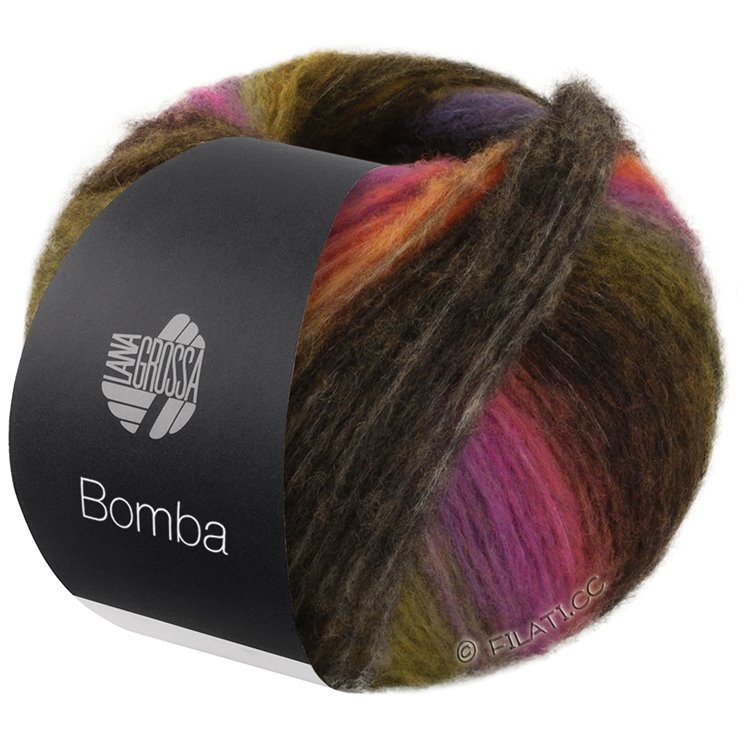Lana Grossa BOMBA | 01-antracite/porpora/verde grigio/giallo/arancio/mora/bordó/giallo limone/rosa vivo/lilla