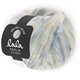 Lana Grossa BRUSHY Uni/Print (lala BERLIN) | 204-bianco/grigio chiaro/grigio scuro/azzurro