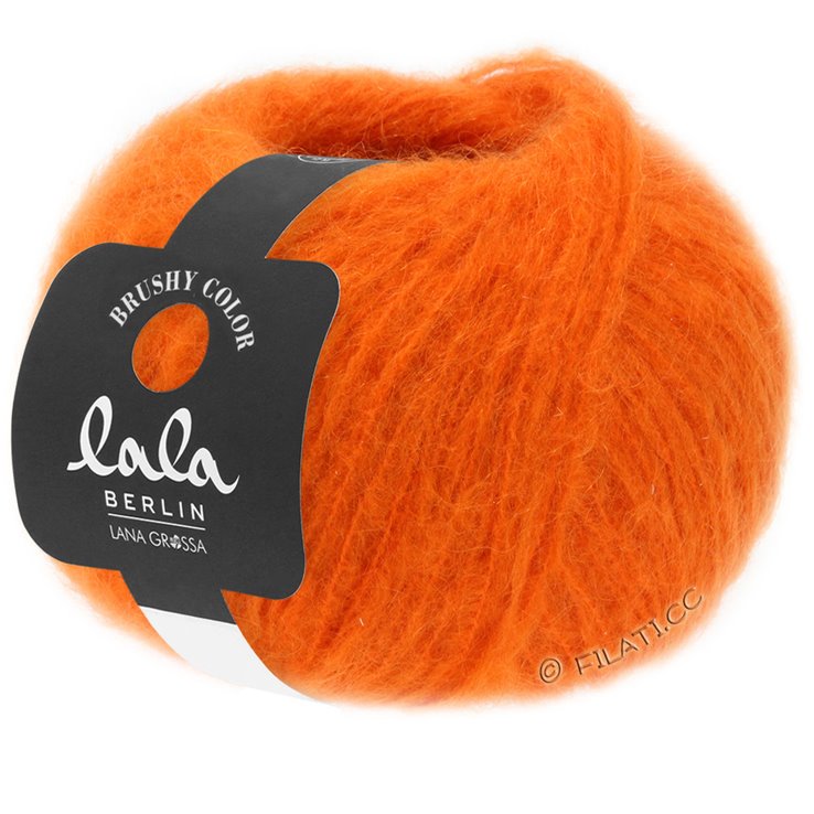 Lana Grossa BRUSHY Uni/Print (lala BERLIN) | 001-arancio