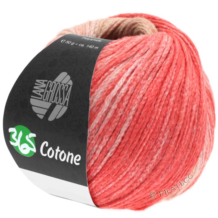 Lana Grossa 365 COTONE Dégradé | 101-beige/cammello/rosa salmone/rosso