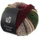 Lana Grossa CINQUE MULTI | 23-verde scuro/nero/cammello/rosso vino/verde grigio/pesca/bianco/marrone scuro puntinato
