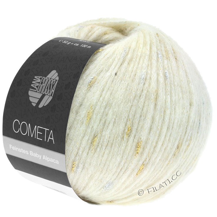 Lana Grossa COMETA | 01-ecru/oro/argento
