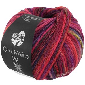 Lana Grossa COOL MERINO Big Color | 401-rosso nero/viola/rosa vivo/fucsia/rosso/verde giallo