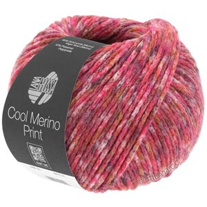 Lana Grossa COOL MERINO Print | 101-rosso scuro/grigio/rosa/rosso