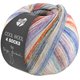 Lana Grossa COOL WOOL 4 SOCKS PRINT | 7763-ecru/turchese /blu chiaro/grigio blu/giallo/arancio/porpora/rosso pomodoro/fiordaliso/ruggine