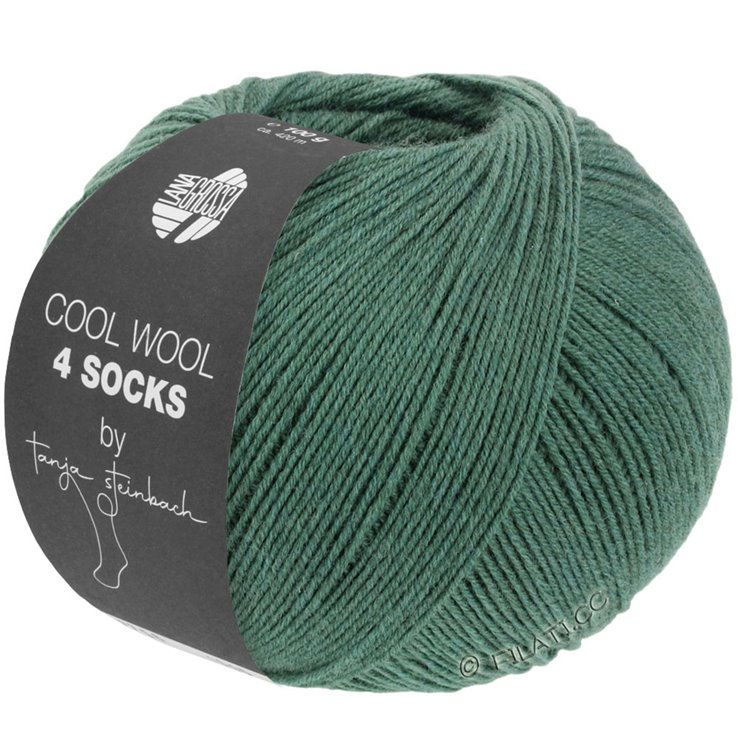 Lana Grossa COOL WOOL 4 SOCKS | 7702-verde grigio