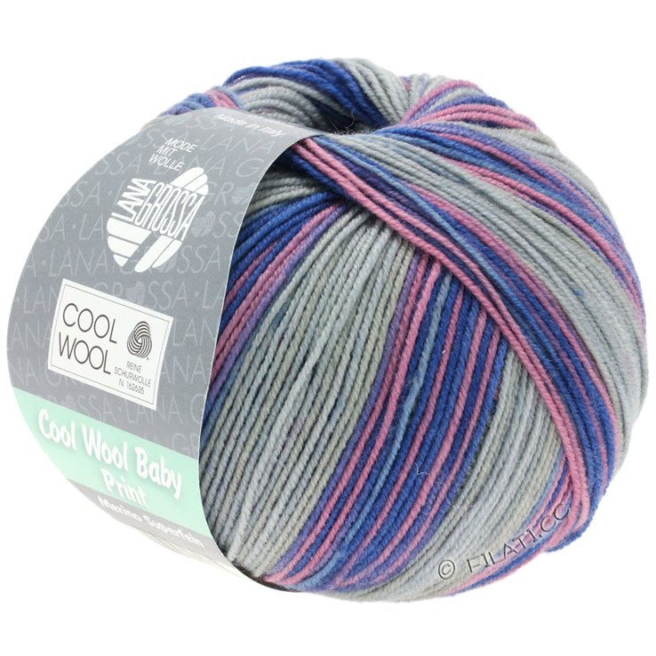Lana Grossa COOL WOOL Baby Dégradé | 401-grigio/rosa/lilla