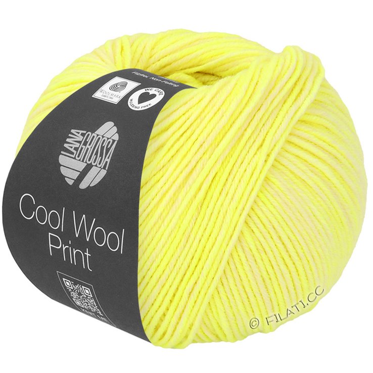 Lana Grossa COOL WOOL  Neon Print | 6521-neon giallo/giallo delicata