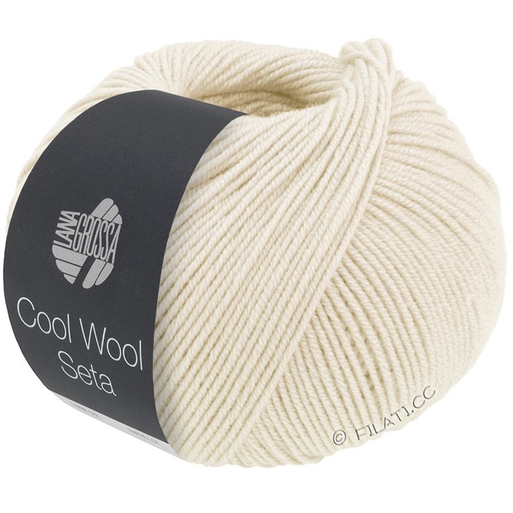 Lana Grossa COOL WOOL Seta | 01-bianco