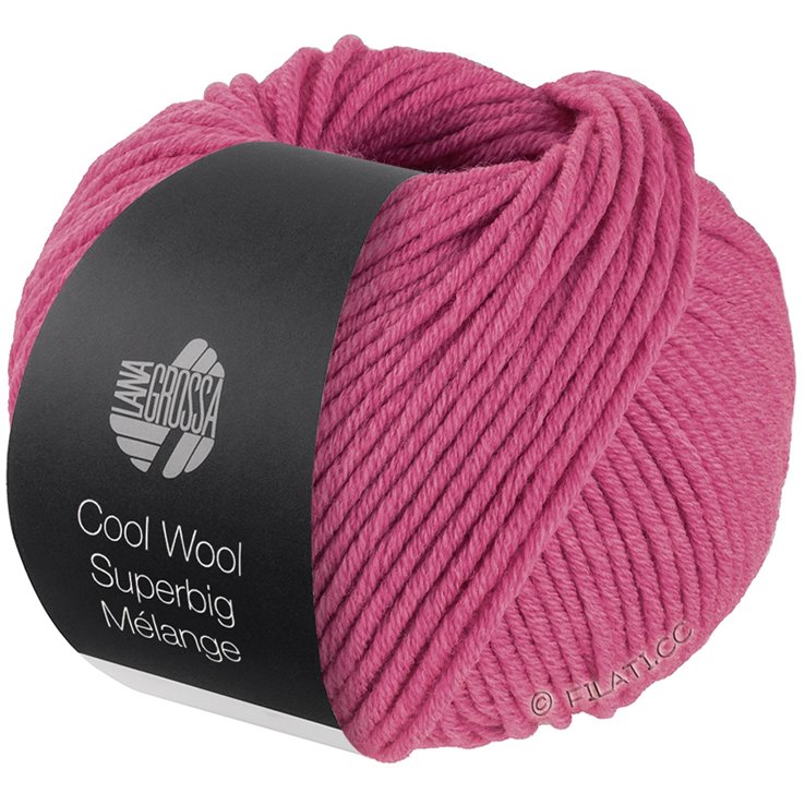 Lana Grossa COOL WOOL Superbig Mélange | 202-rosa vivo puntinato