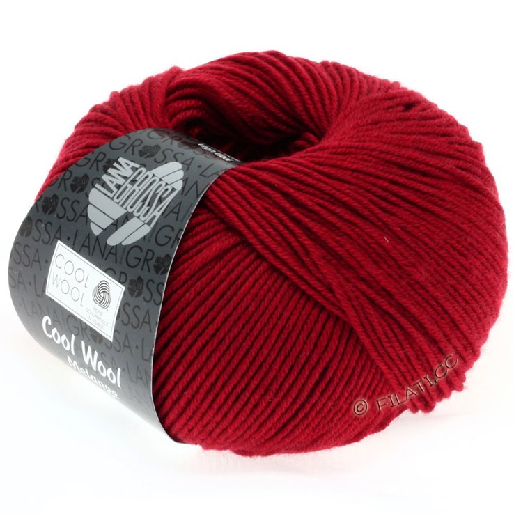 Lana Grossa COOL WOOL Uni/Melange/Neon | 0102-rosso puntinato