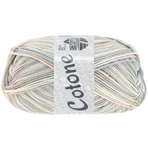 Lana Grossa COTONE  Print/Spray/Mouliné | 315-bianco/rosé/beige/grigio argento