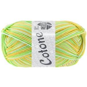 Lana Grossa COTONE  Print/Spray/Mouliné | 349-giallo/vaniglia/verde chiaro/verde bianco