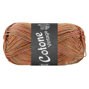 Lana Grossa COTONE Vintage | 263-rosa vivo/arancio/grigio/beige puntinato