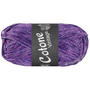 Lana Grossa COTONE Vintage | 266-blu violetto/viola rosso/rosa puntinato