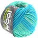 Lana Grossa COTTON MIX 80 Print (McWool) | 905-turchese /turchese chiaro/verde grigio/menta/bianco