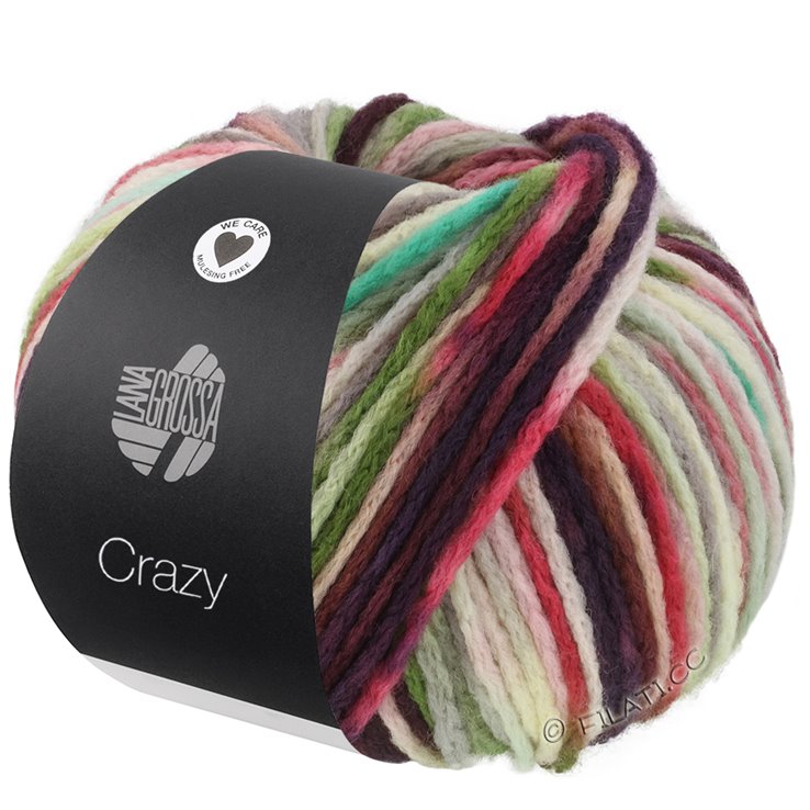 Lana Grossa CRAZY | 01-rosa/menta/turchese /verde fieno