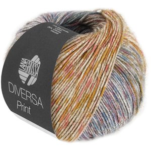 Lana Grossa DIVERSA PRINT | 104-grigio/arancio/rosa vivo/giallo/oliva