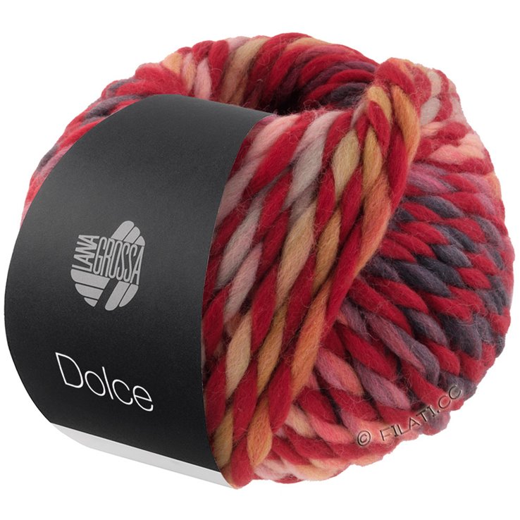 Lana Grossa DOLCE | 03-rosso vino/rosso chiaro/rosso grigio/antracite