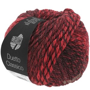 Lana Grossa DUETTO CLASSICO | 03-rosso vino/rosso scuro/rosso nero
