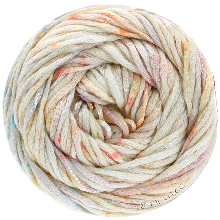 Lana Grossa ECCO Print | 101-ecru/arancio/rosa/blu chiaro