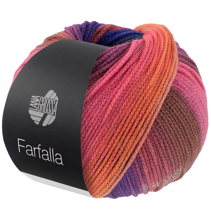 Lana Grossa FARFALLA | 01-rosa antico/rosa grigio/grigio/mora/arancio/ruggine/verde/verde scuro/beige grigio/cammello/blu