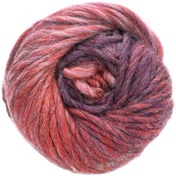 Lana Grossa FELTRO Dégradé | 1301-rosso mattone/rosa grigio/melanzana