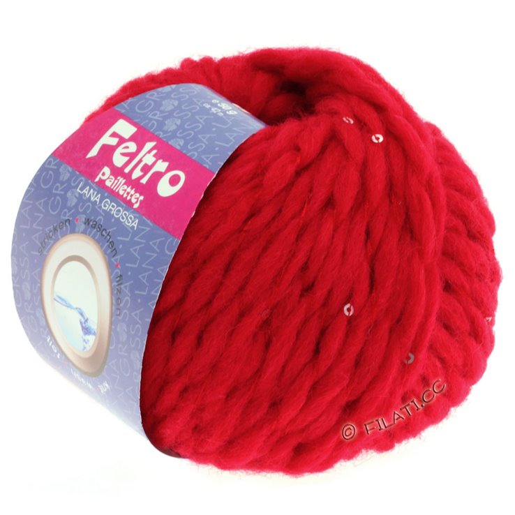Lana Grossa FELTRO Paillettes | 701-rosso
