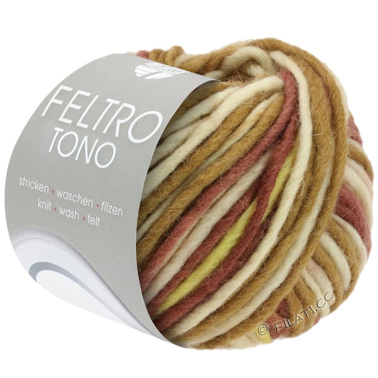 Lana Grossa FELTRO Tono | 1051-beige grigio/cachi/giallo/bordó/rosa antico